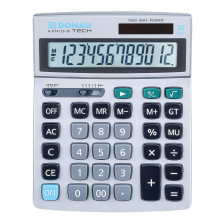 Kalkulator biurowy DONAU TECH K-DT4129-38 srebrny